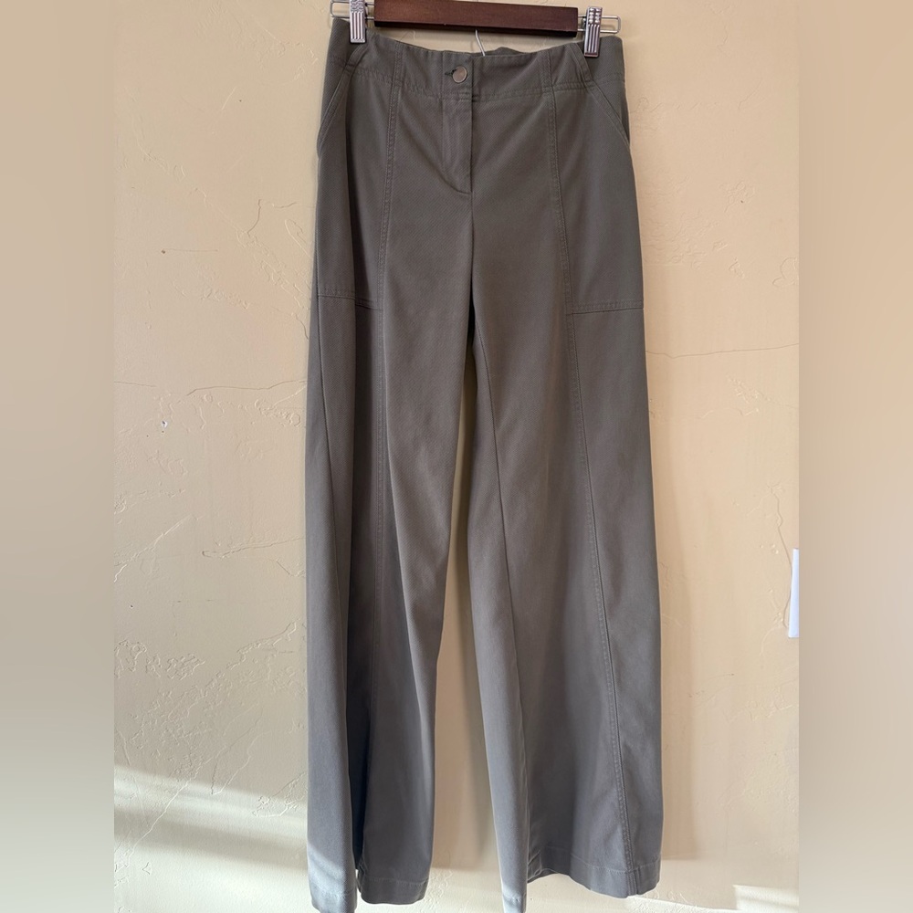 Veronica Beard Green Wide Leg Pants